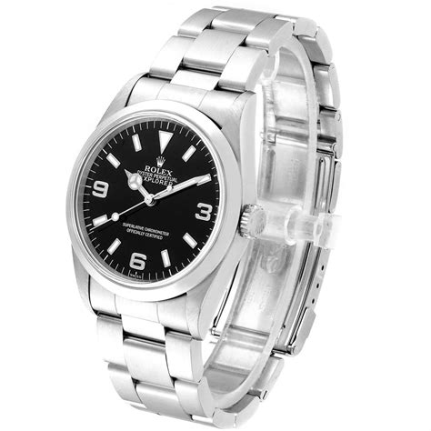 Rolex Explorer I 36mm Black Dial Automatic Steel Mens Watch 14270 ...