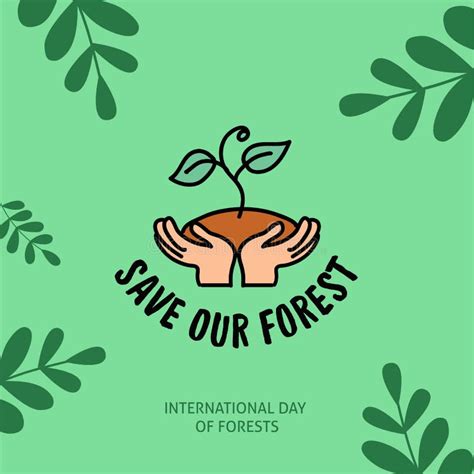 International Day of Forest Vector Illustration Stock Vector ...