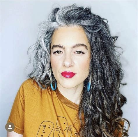 Grey Curly Hair, Natural Gray Hair, Colored Curly Hair, Long Gray Hair ...