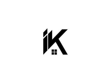 Premium Vector | Ik logo design