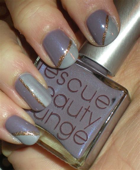 Castinails: Gray and Lavender Nail Art