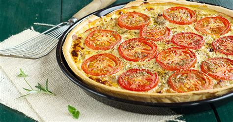 Tarte au thon, aux tomates et à la moutarde : idéal dans une lunch box : recette Tarte au thon ...