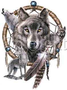 20 Best Wolf Tattoo Designs With Meanings! | Native american wolf, Indian wolf, Dream catcher ...