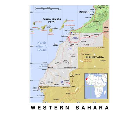 Maps of Western Sahara | Collection of maps of Western Sahara | Africa ...