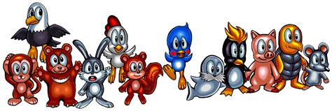 Flicky and other animal friends by VixDojoFox on DeviantArt