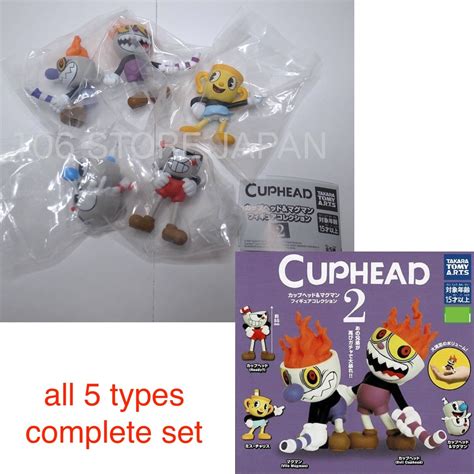 Cuphead & Mugman Figure Collection 2 All 5 Types Complete Set Capsule ...