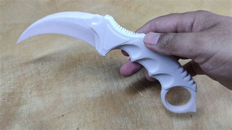 3d printed karambit cs go knife - YouTube