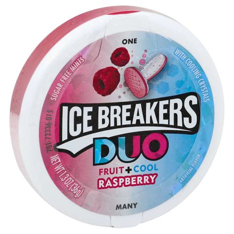 Ice Breakers Duo Sugar Free Fruit + Cool Raspberry Mints - Shop Candy at H-E-B