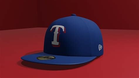 Texas Rangers Baseball Hat 3D model | CGTrader