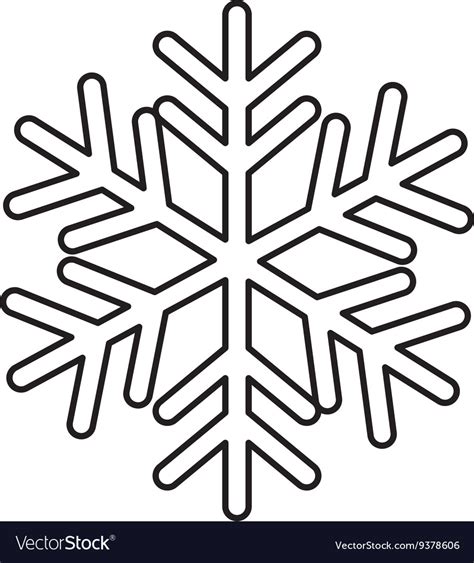 Snow design isolated snowflake icon Royalty Free Vector