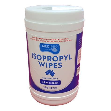 MediPro Hospital Grade 70% Isopropyl Alcohol Wipes - 120 Wipes per Tub