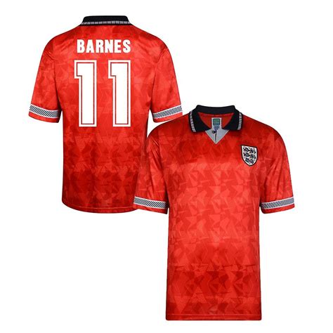 Score Draw England World Cup 1990 Away Shirt (Barnes 11) | Fruugo UK