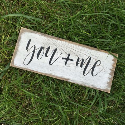 You + me | farmhouse style | small sign | 6x13" | rustic by MyCraftShed ...