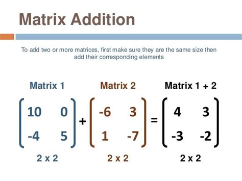 Matrix addition - By Brian Brock