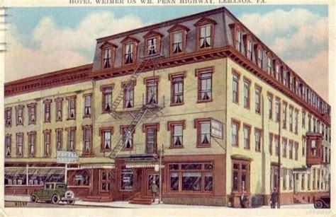 an old postcard shows the hotel where we were born