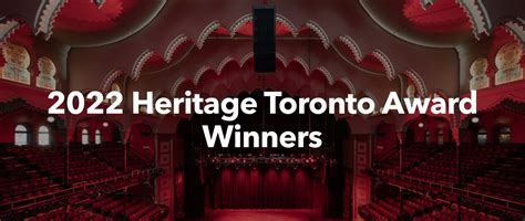 Heritage Toronto Awards Massey Hall the Crafts and Trades Award - GBCA