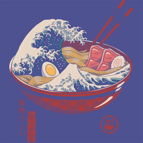 Great Ramen Wave T Shirt By Vincenttrinidad Design By Humans