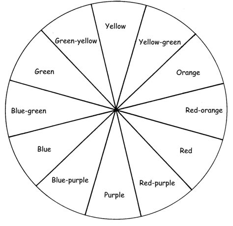 Blank Color Wheel Worksheet | Color Wheel Worksheet, Warm Within Blank Color Wheel Template ...
