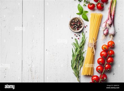 Food background, Italian cuisine ingredients Stock Photo - Alamy