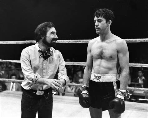 Martin Scorsese and Robert De Niro on the set of Raging Bull. | Martin ...