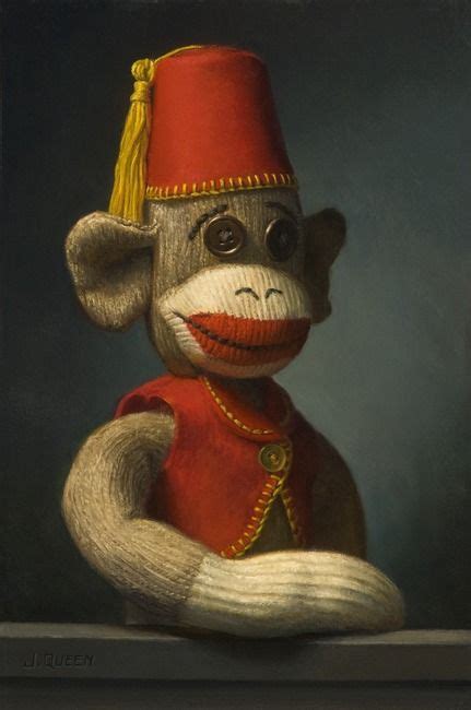 "Portrait of a Monkey with Fez" by Jonathan Queen | Monkey art, Art, Monkey