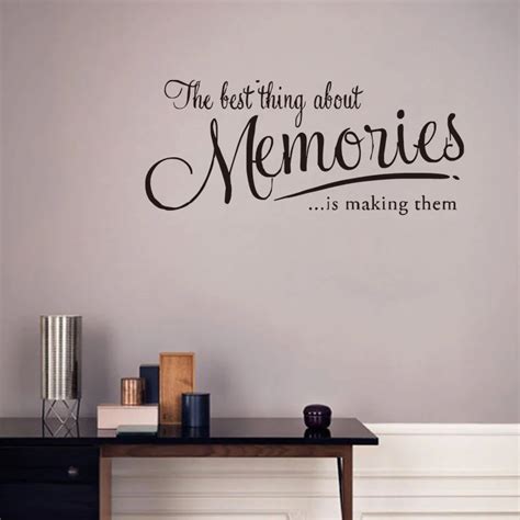 The Best Thing About Memories Wall Stickers Quotes Wall Decorations Living Room Home Decor Vinyl ...