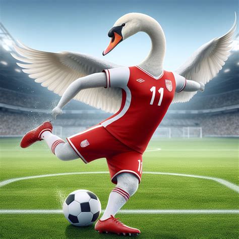 Visual Wonder: Swan's Soccer Feat Crafted by Bing AI Image Creator - Bing Ai Image Generator