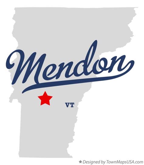 Map of Mendon, VT, Vermont