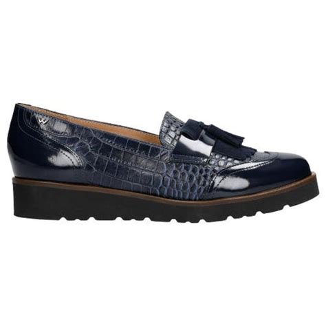 Wojas Navy Blue Leather Loafers | 4605076 – Luxahaus Beyond