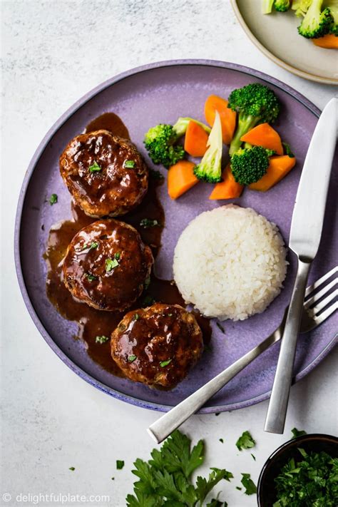 Japanese Hamburg Steak (Hambagu) - Delightful Plate