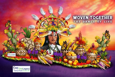 The OneLegacy Donate Life Rose Parade® Float Announces its 2024 Float Theme, Woven Together: The ...