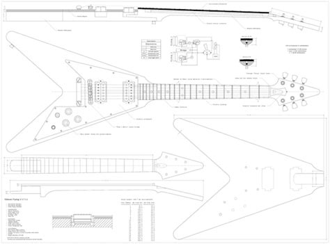 Gibson Flying V Electric Guitar PLANS to Make This Guitar | Etsy UK
