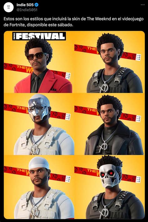 The Weeknd en Fortnite: Así se ven las skins que podrás usar a partir ...