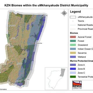 Digital elevation model of the uMkhanyakude District, derived from a ...