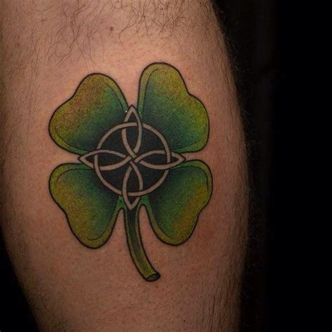 60 Amazing Four Leaf Clover Tattoo Designs for Men - Catch Up Your Luck