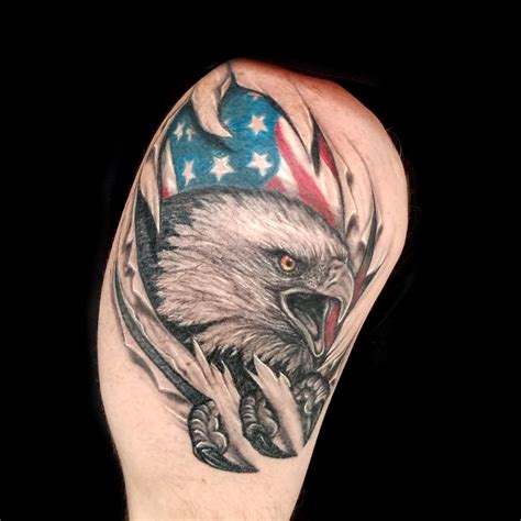 realistic eagle tattoos done at Masterpiece Tattoo in San Francisco