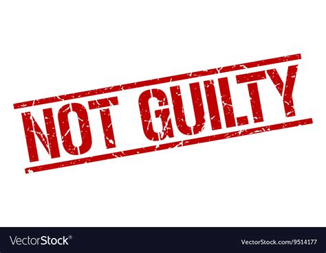 Not guilty stamp Royalty Free Vector Image - VectorStock