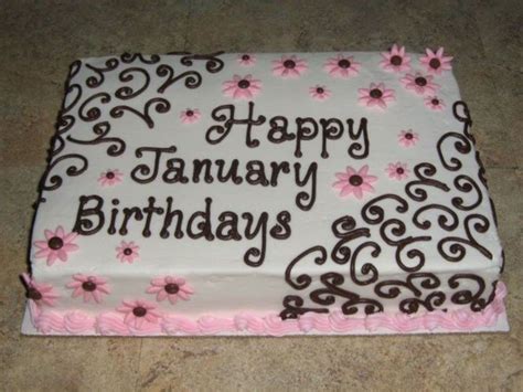 January Birthdays Cake on Cake Central | Birthday sheet cakes, Sheet ...