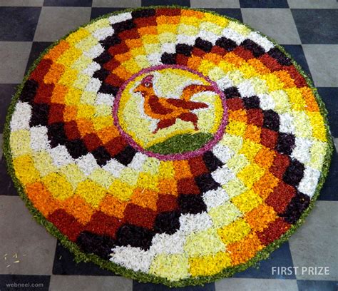 60 Most Beautiful Pookalam Designs for Onam Festival - part 3