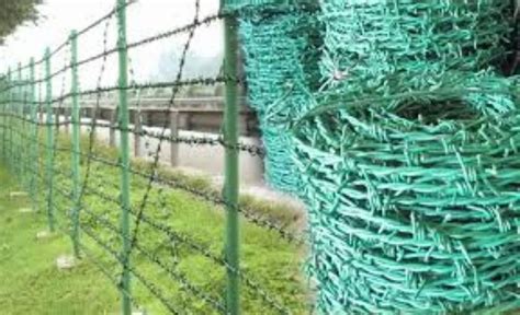 Iron Galvanized PVC Coated Barbed Wire, Wire Diameter: 2.5mm, 1.5mm at Rs 400/kg in Secunderabad