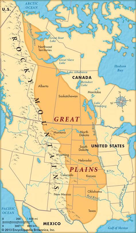 Us Map Of Great Plains