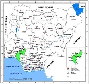 a: Map of Nigeria Showing Ondo State b: Administrative Map of Ondo ...