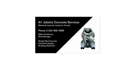 Concrete Construction Business Card | Zazzle