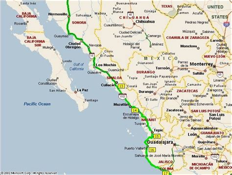 Mexican Riviera Map | Northern Mexico to the Mexican Riviera | Beach ...