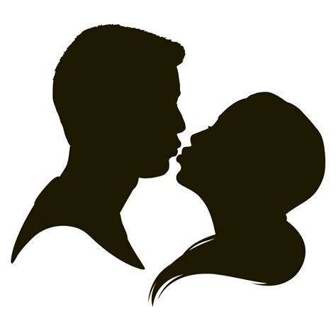 Silhouettes Of Kissing People - ClipArt Best