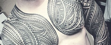 50 Polynesian Chest Tattoo Designs For Men - Tribal Ideas