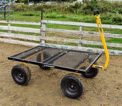 Gorilla Carts Heavy-Duty Steel Utility Cart with Removable Sides and 15" Tires with 1400 lb ...