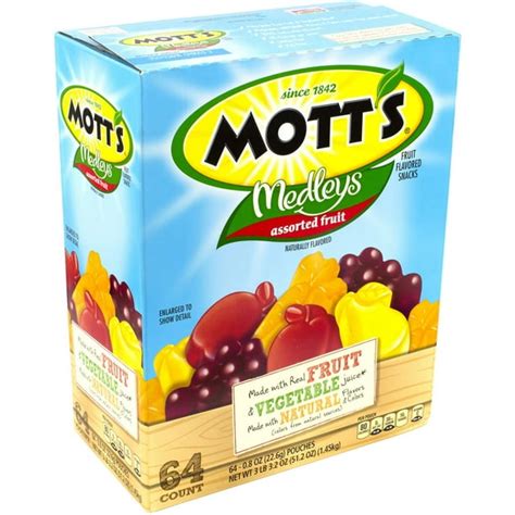 Mott's Medleys Fruit Snacks, Assorted Fruit, 0.8 Oz, 64 Ct - Walmart ...