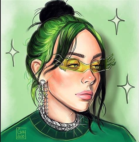 Billie Eilish Cartoon Drawing - Drawing.rjuuc.edu.np