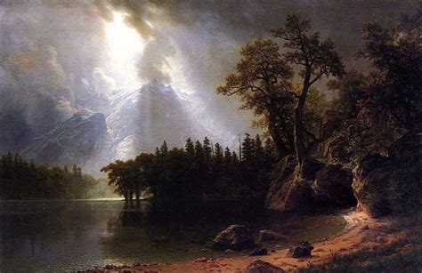 Passing Storm Over The Sierra Nevada By Albert Bierstadt Print or Oil Painting Reproduction from ...